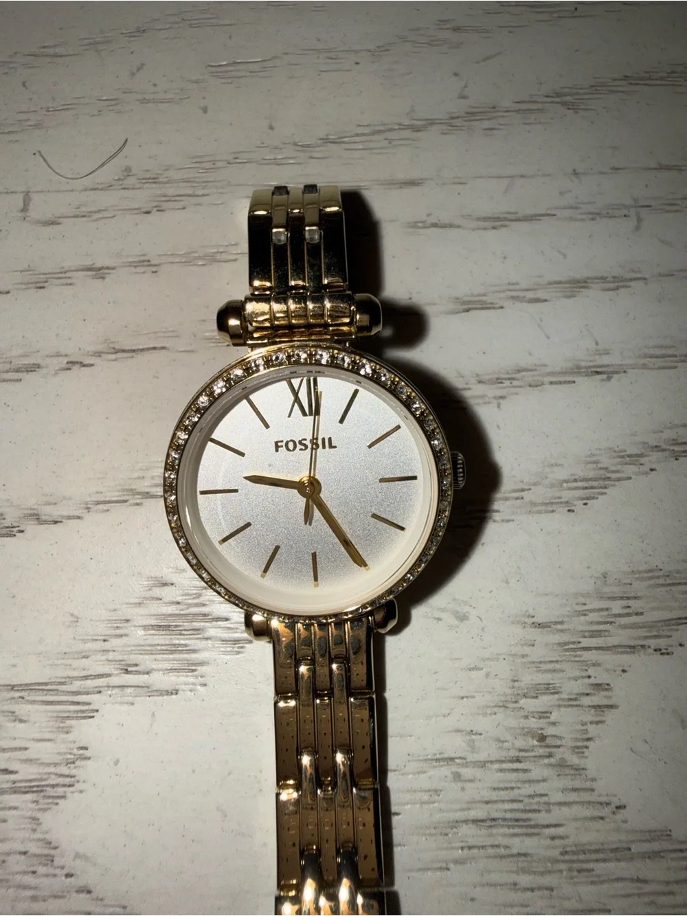 Gold Small Face Fossil Watch